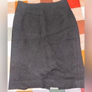 Talbots Black Textured Midi Skirt